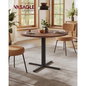 Round Dining Table for 4, 31.5 Inch Kitchen Table with Water-Resistant Top & C-Shaped Steel Frame, 220 lb Capacity, for Small Space - 1 of 4