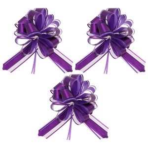 Unique Bargains Matte Bows for Gift Wrapping Christmas Decorative 47.24"x1.97" 3Pcs - 1 of 4