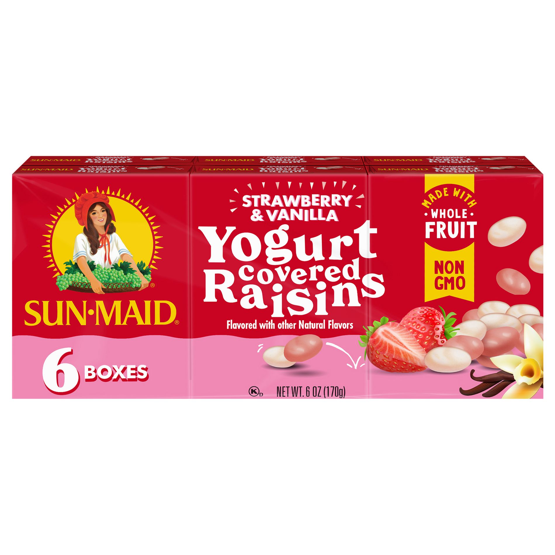 Sun-Maid Strawberry Vanilla Yogurt Raisins - 6ct