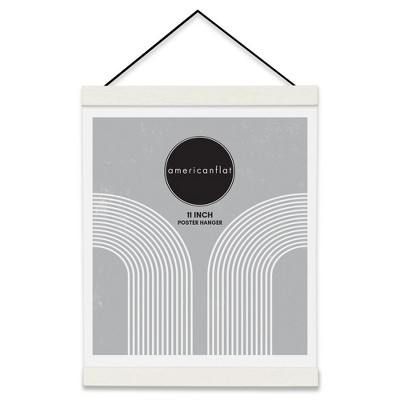 Americanflat 11 Inch White Magnetic Poster Frames, Wooden Poster Hanger Frame for Posters, Prints, Photos, Pictures, Maps