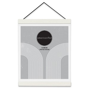 Americanflat 11 Inch White Magnetic Poster Frames, Wooden Poster Hanger Frame for Posters, Prints, Photos, Pictures, Maps - 1 of 4