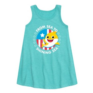 - Baby Shark - From Sea to Shining Sea Graphic Sleeveless Aline Dress - 1 of 4