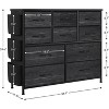10 Drawers Dresser & Chest of Drawers with Fabric Bins, Side Pockets and Steel Frame, Tall Dresser Storage Tower for Closet Hallway Living Room - 2 of 4