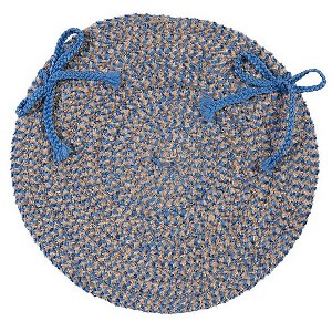Colonial Mills Softex Check - Blue Ice Check Chair Pad, Set of 4 - 1 of 2