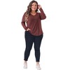 Agnes Orinda Women's Plus Size Long Sleeve Pleated Front Dressy Casual V Neck Blouses - 3 of 4