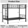 NicBex Twin Over Twin Bunk Bed with Safety Guardrail,Metal Loft Bed with Ladder and Converts to 2 Twin Beds,Noise Reduced Bunk Beds for Bedroom - 3 of 4