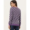 Allegra K Women's Fall Winter Long Sleeve Polka Dots Knitted Pullover Tops - 4 of 4