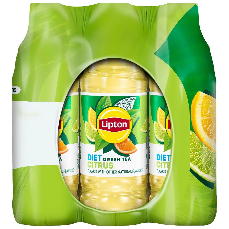 Lipton Diet Green Tea With Citrus - 12pk/16.9 fl oz Bottles, 3 of 5