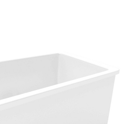 27" White Fireclay Single Bowl Undermount Kitchen Sink