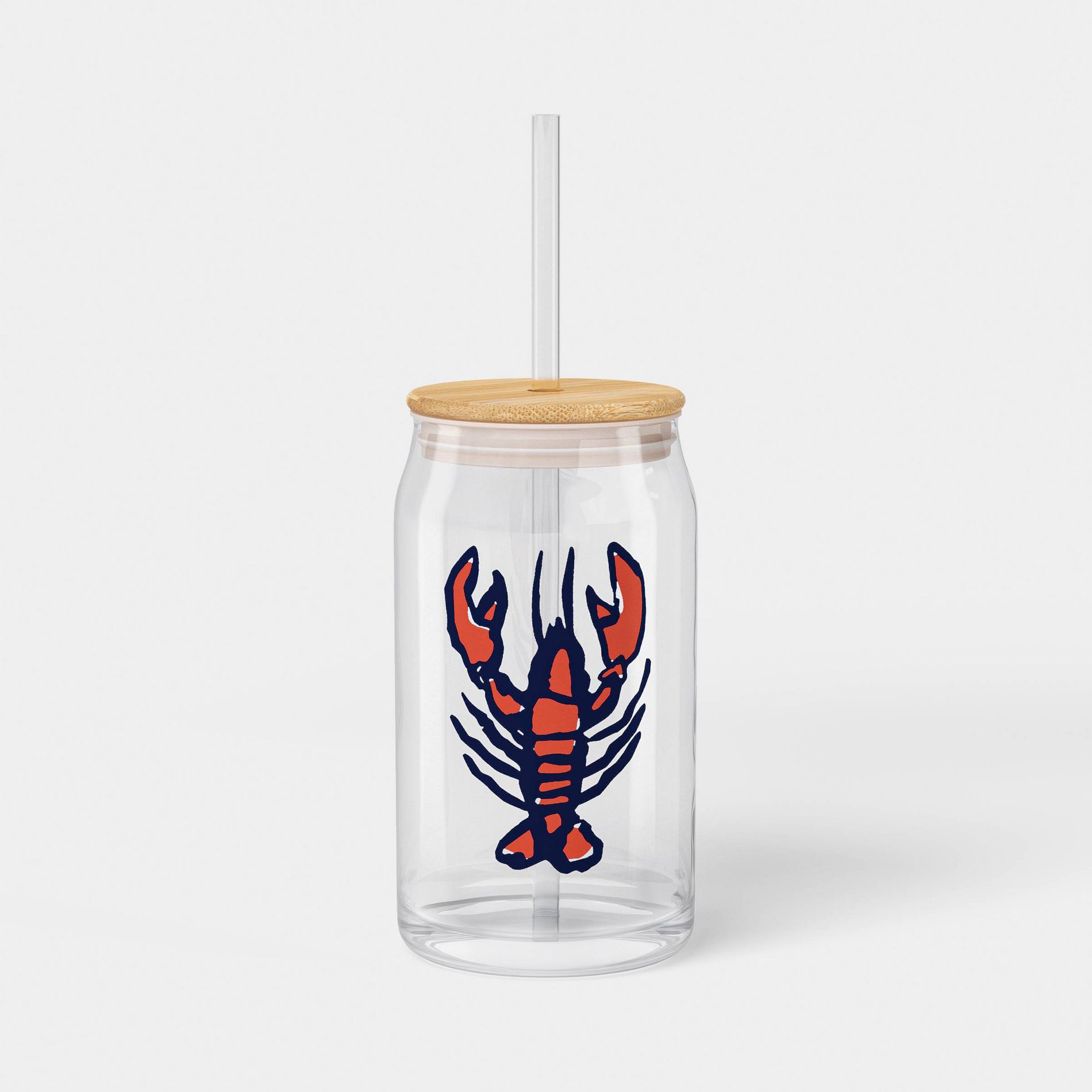 15oz Glass Lobster Tumbler with Lid - Room Essentials™