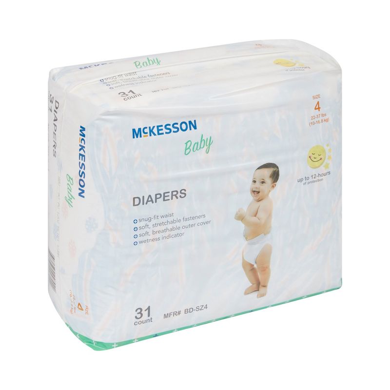 McKesson Baby Diapers, Disposable, Moderate Absorbency, Size 4, 4 of 6