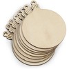 Bright Creations 80 Pack Unfinished Wood Circle Christmas Tree Ornaments for Crafts & Christmas Decorations Holiday Decor - 4 of 4