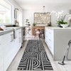 Washable Area Rugs for Living Room, Abstract Soft Rainbow Non Slip Throw Rugs with Rubber, Low Pile Boho Geometric Carpet for Bedroom Dining Room - 3 of 4
