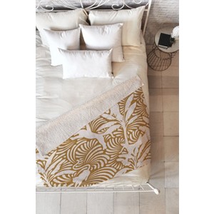 evamatise Big Cats and Palm Trees Jungle 60" x 80" Fleece Blanket - Deny Designs - 1 of 2