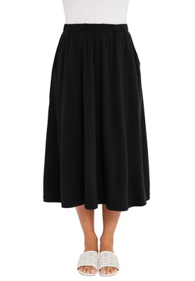 Jessica London Women's Plus Size Soft Ease Midi Skirt