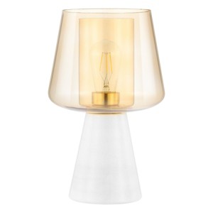 Soraya 14" Table Lamp - Amber/White - Safavieh - 1 of 4