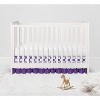 Bacati - MixNMatch Purple Dots 3 layer Crib/Toddler ruffles/skirt - 4 of 4