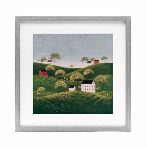 Stupell Industries Rolling Hills in Countryside Village Framed Print Under Glass - 1 of 4