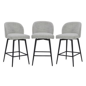Spruce&Spring Counter Height Swivel Barstool with Metal Legs Set - 1 of 4