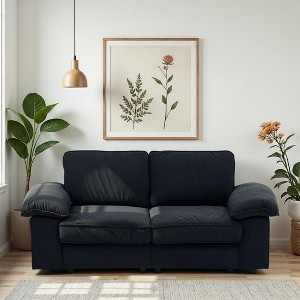 GDFStudio Nyx 79" Modern Velvet Upholstered Loveseat Sofa with Hidden Storage - 1 of 4