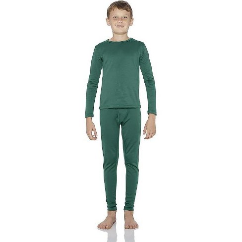 Silkfly 5 Set Boys Thermal Underwear Soft Fleece Lined Long Underwear Kids Base Layer Top Bottom Warm Set For Winter Skiing Classic Black Classic Gray Medium