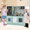 Safstar  Kid's Pretend Play Kitchen Toddler Kitchen Playset w/ Blackboard Green - 3 of 4