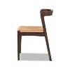 Capri Woven Seat Oak Wood Dining Chair - 3 of 4