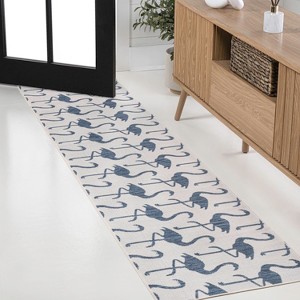 JONATHAN Y Liana Casual Coastal Flamingos Two-Tone Indoor/Outdoor Area Rug - 1 of 4