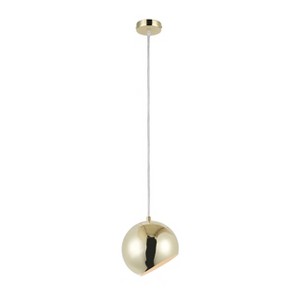 Chloe Lighting Ironclad Contemporary-Style 1 Light Plated Gold Ceiling Mini Pendant 8" Wide - 1 of 4