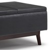 Owen - Tray Top Small Coffee Table Storage Ottoman - Distressed Black - 2 of 4