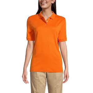 Lands' End School Uniform Women's Short Sleeve Interlock Polo Shirt - 1 of 4