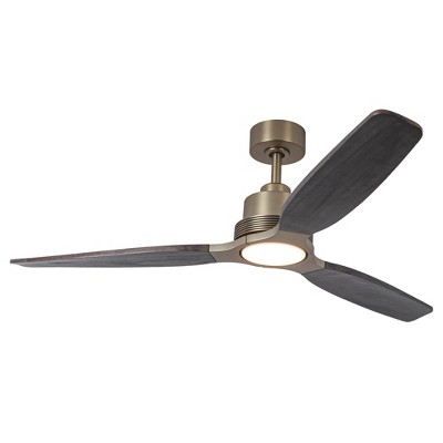 Parrot Uncle 56" VBrass LED Ceiling Fan with Remote and Light