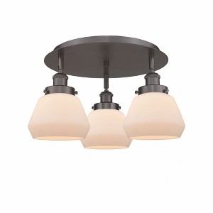 Fulton - 3 Light Flush Mount In Art Deco Style-8 Inches Tall and 18.25 Inches Wide - 1 of 1