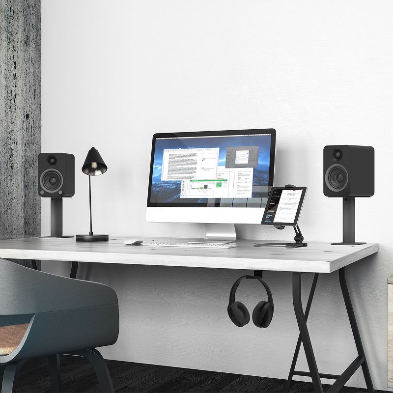Kanto SP9 9" Universal Desktop Speaker Stands with Rotating Top Plates and Cable Management - Pair, 2 of 16