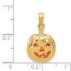 Black Bow Jewelry 14k Yellow Gold and Enameled 3D Pumpkin Pendant, 13mm - 4 of 4