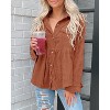 Imily Bela Womens Corduroy Shackets Long Sleeve Casual Tops with Pocket Detail Loose Fit - 4 of 4