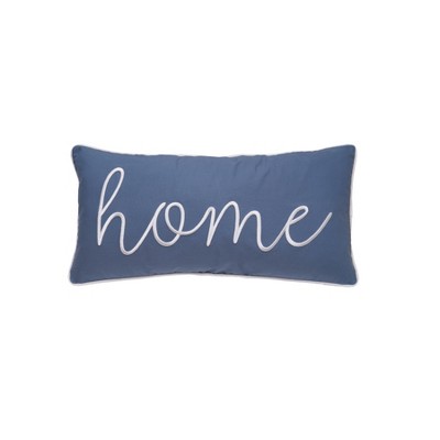 C&F Home 12" x 24" Home Cursive Cotton Embroidered Decorative Accent Throw Pillow