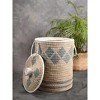 Handwoven Rattan Laundry Basket with Lid – Indigo - 2 of 2
