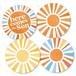 Big Dot of Happiness Here Comes The Son Baby Shower Decor, Sun Shaped Party Decorations, DIY Boy Boho Sprinkle Celebration Essentials - Set of 20 - 1 of 4