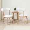 Mshliw Set of 2 Modern Upholstered Dining Chairs, Solid Rubberwood Frame with Padded Fabric Seat & Curved Backrest - 2 of 4