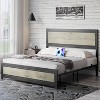 coucheta Bed Frame with Charging Station,Rivet Design and Industrial Style,No Box Spring Needed,Strong Slats Support,Noise Free,Easy Assembly - 3 of 4