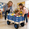 Lyngins Kids' Wooden Garden Cart, All-Terrain Rubber Wheel Wagon Cart with Large Cargo Box, Grocery Cart with Ergonomic Handle, Outdoor Wagon for Kids - 3 of 4