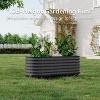 1PCS Mobile Self-Watering Planter - Galvanized Steel Rolling Garden Bed with Wheels for Herbs/Veggies Indoor & Outdoor - 4 of 4