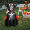 Tangkula 4.7FT Tall Halloween Inflatable Decoration Blow Up Vampire Black Cat with Crimson Cape Halloween Decor with Bright LED Lights - 3 of 4