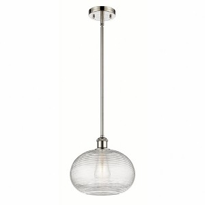 Ithaca - 1 Light Stem Hung Mini Pendant In Industrial Style-9.5 Inches Tall and 10 Inches Wide - 1 of 1