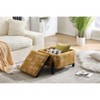 PAGED Modern Reversible Lid Small Coffee Table Ottoman with Hidden Storage,Square Upholstered Storage Center Table for Living Room,Bedroom - 2 of 4