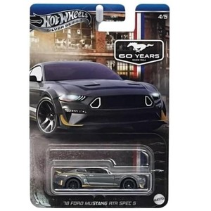 HOT WHEELS ‘18 FORD MUSTANG RTR SPEC 5 60 YEARS SILVER SERIES - 1 of 1