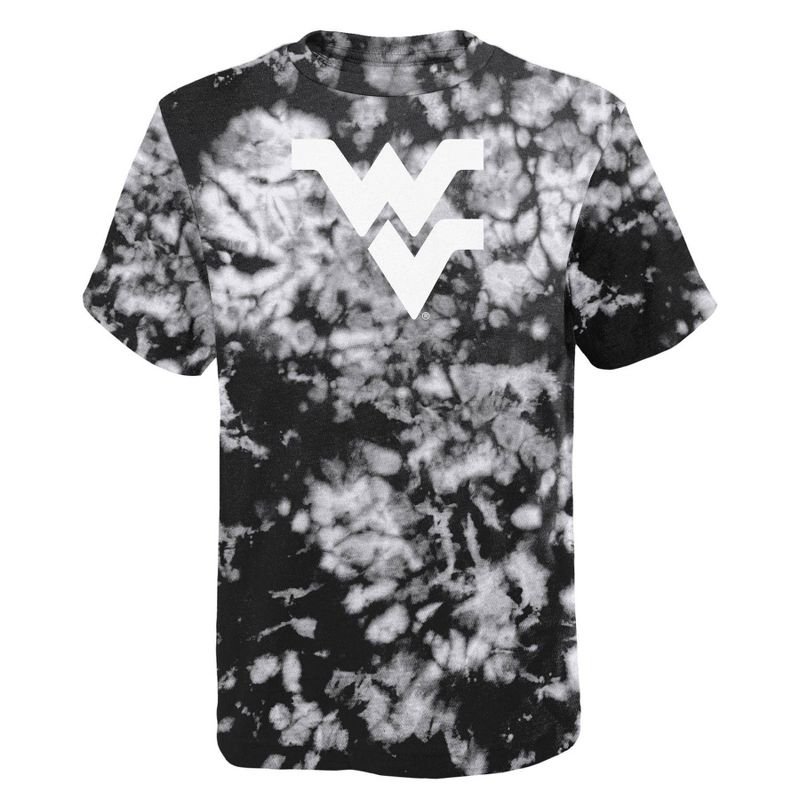 NCAA West Virginia Mountaineers Boys&#39; Black Tie Dye T-Shirt, 1 of 2