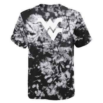 NCAA West Virginia Mountaineers Boys' Black Tie Dye T-Shirt