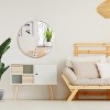 PexFix 32" Round Wall Mirror Circle Bathroom Mirror Silver Metal Frame for Bathroom Entryway Bedroom Living Room Wall Mounted Modern Rustic Decor - 2 of 4